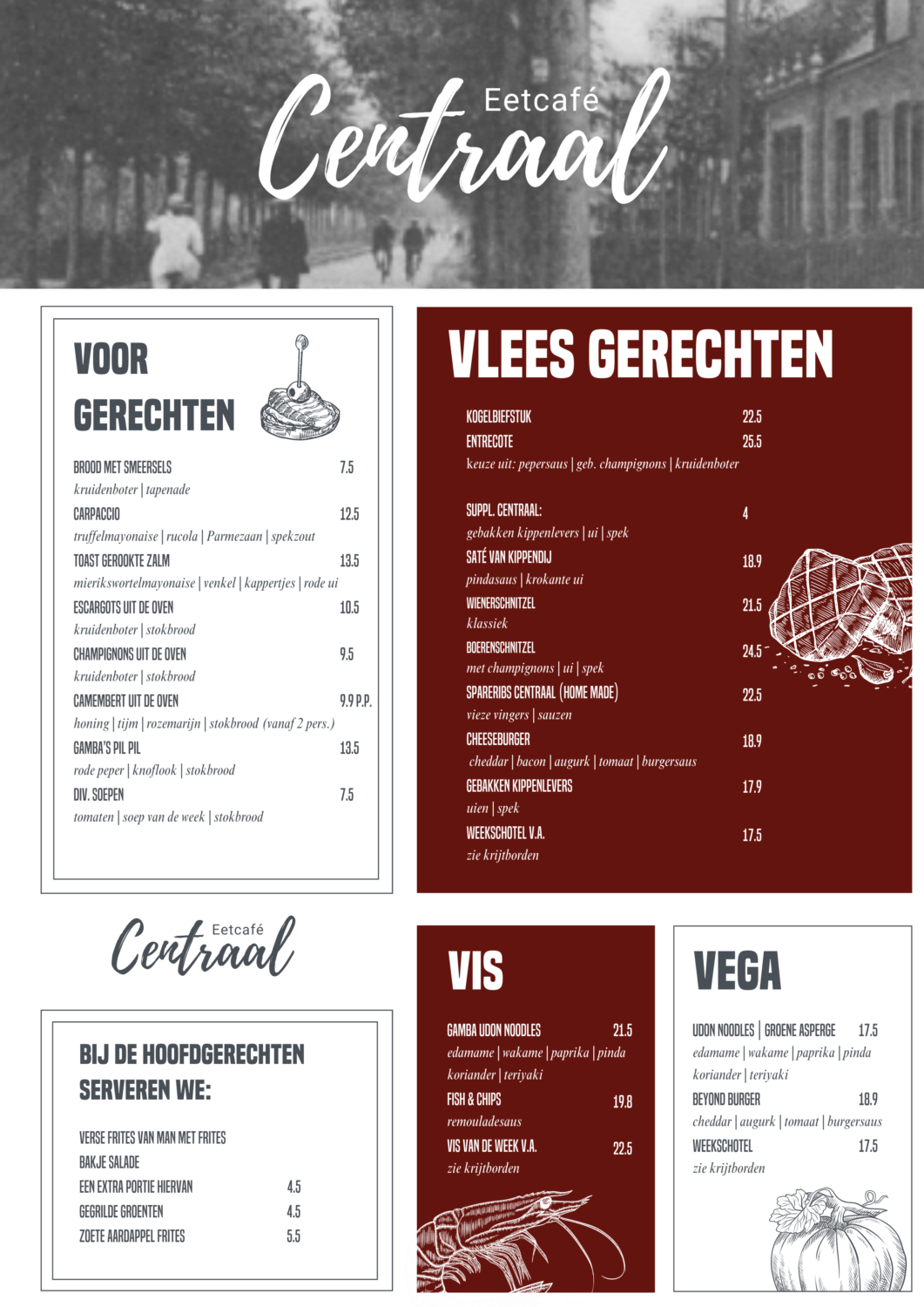 MENUKAART Cafe Centraal